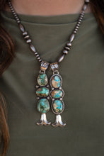 Load image into Gallery viewer, Sonoran Gold Squash Blossom Pendant B