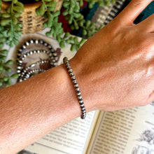 Load image into Gallery viewer, 4mm Navajo-Style Pearl Stretch Bracelet PREORDER