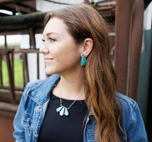 Load image into Gallery viewer, Large Tyrone Turquoise Studs

