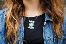 Load image into Gallery viewer, Blue Bird Buffalo Coin Necklace
