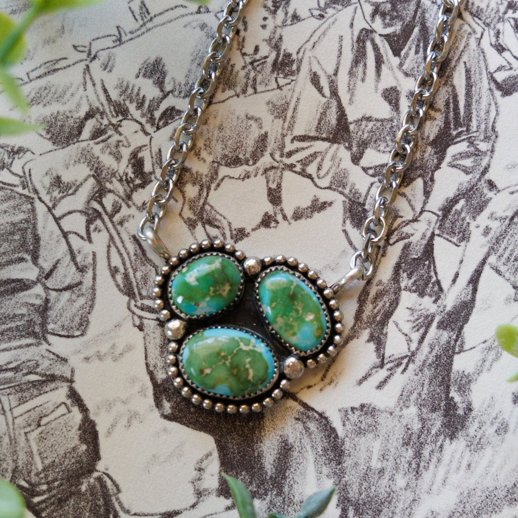Sonoran Mountain 3 Stone Necklace