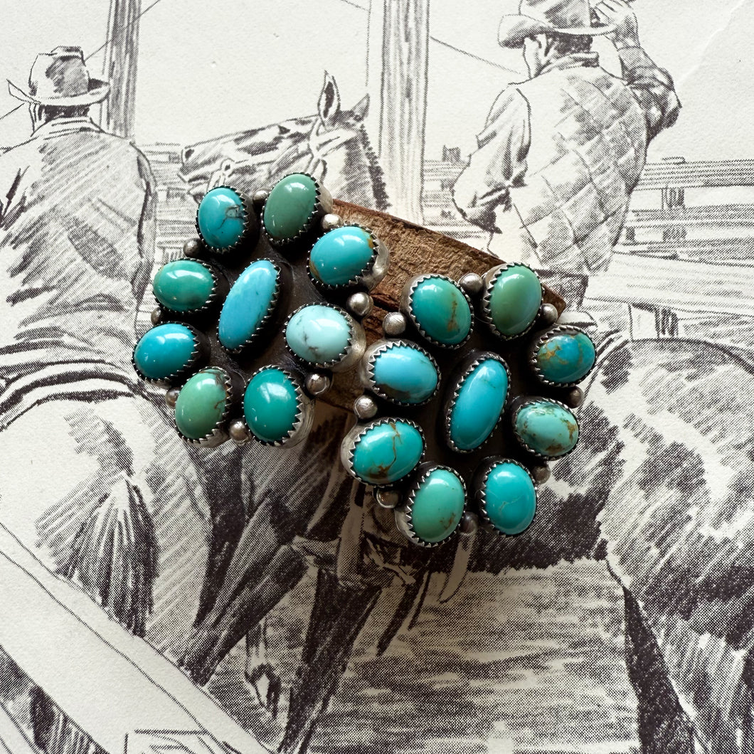 Large Kingman Cluster Earrings