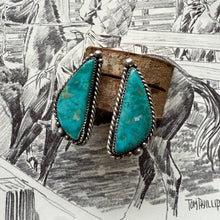 Load image into Gallery viewer, Large Tyrone Turquoise Studs
