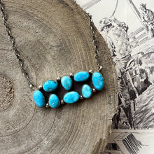 Load image into Gallery viewer, Blue Bird Turquoise Cluster Necklace

