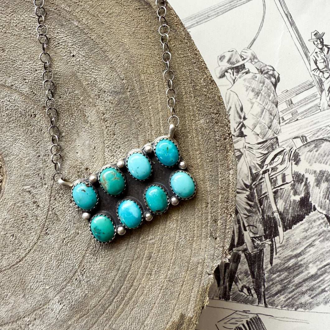 Kingman Multi-Stone Bar Necklace