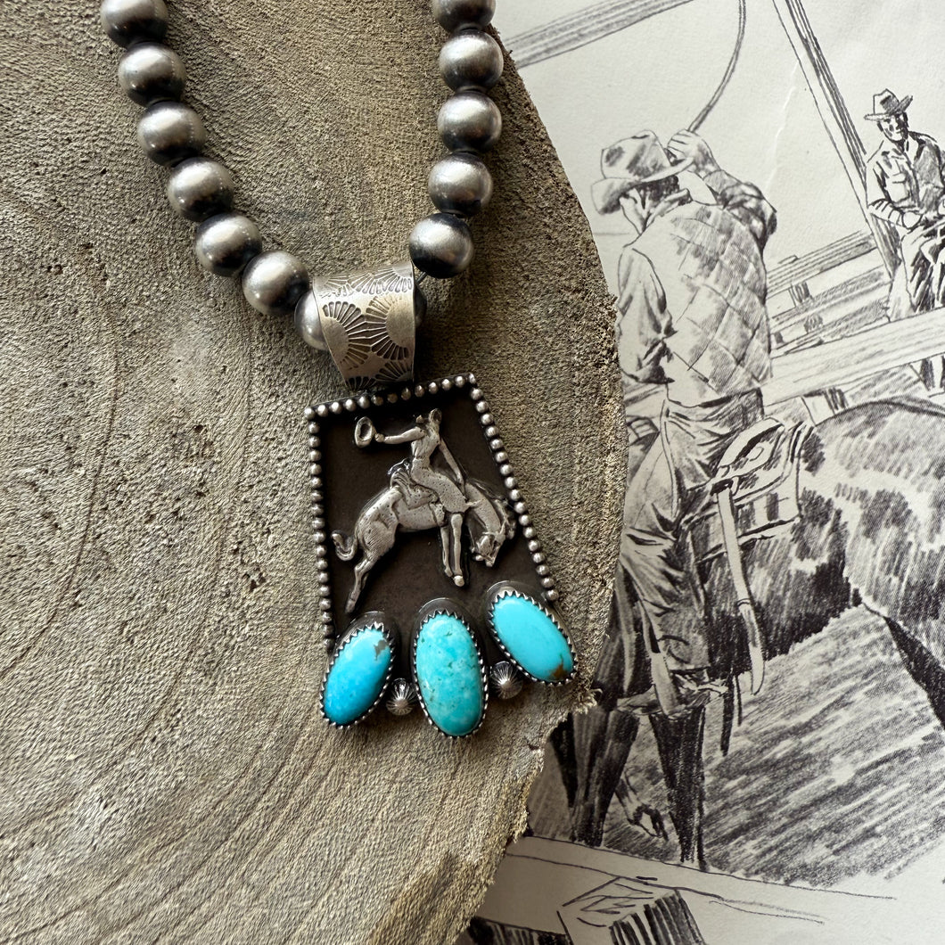 Bronc Rider Pendant #3