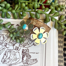 Load image into Gallery viewer, Sonoran Mountain Flower Stamped Earrings

