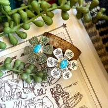 Load image into Gallery viewer, Blue Ridge Flower Aztec Earrings

