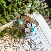 Load image into Gallery viewer, Sonoran Mountain Flower Stamped Earrings
