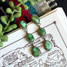 Load image into Gallery viewer, 3-Stone Sonoran Gold Dangle Earrings
