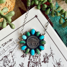 Load image into Gallery viewer, Blue Ridge &amp; Verde Valley Buffalo Coin Necklace
